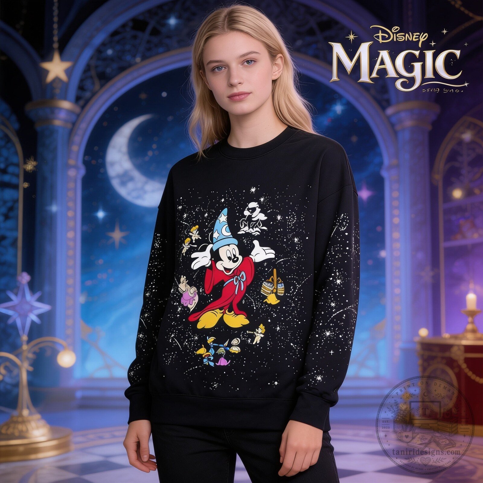 "Top 5 Trendy Merchandise: Anime, Politics, Sports, Disney, and Cartoons" 5 Mickey Magic Disney Collection Bobby Kim Sweatshirt