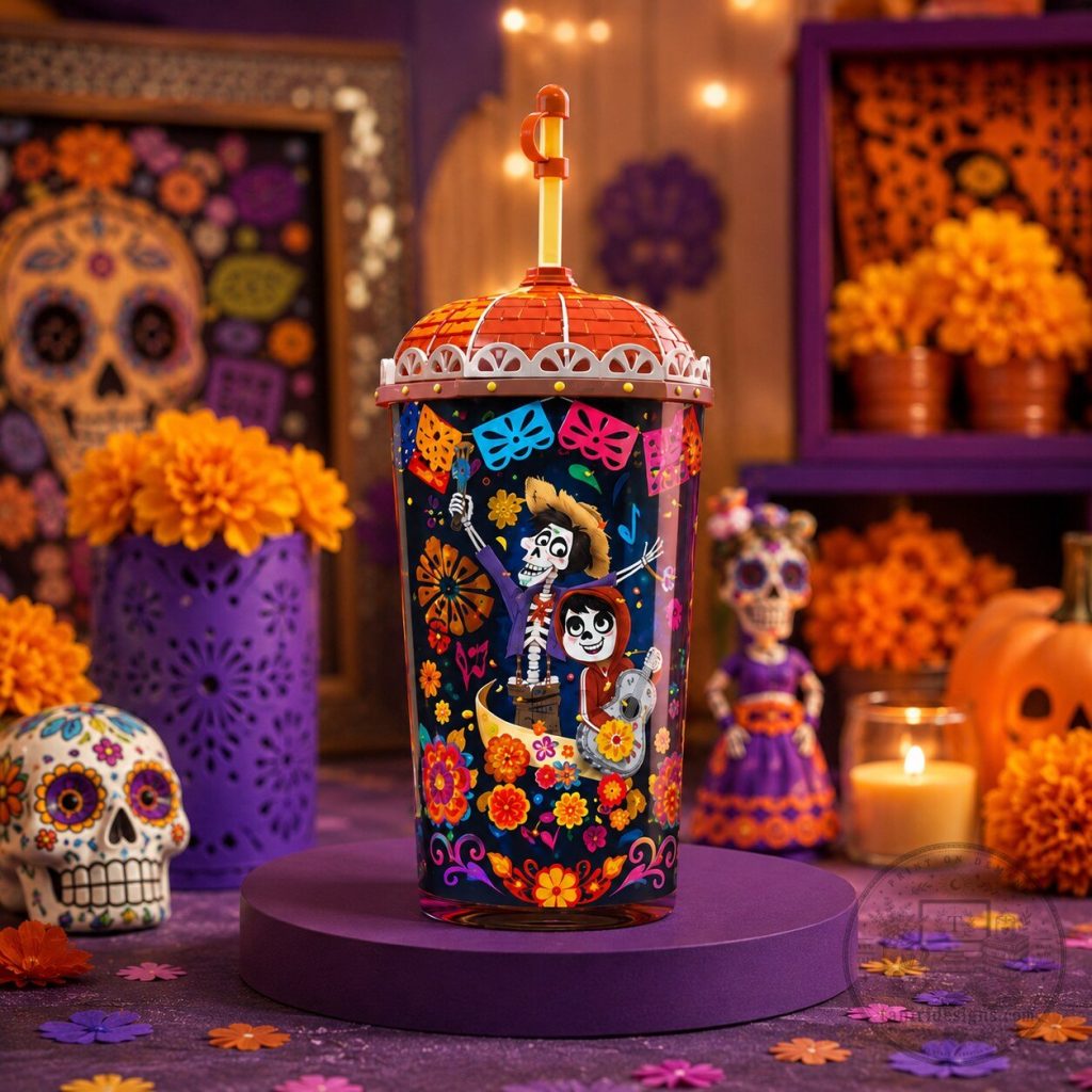 Disney Pixar Coco Day Of The Dead Souvenir Tumbler Disney Pixar Coco Day Of The Dead Souvenir Tumbler