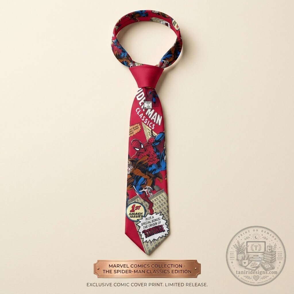Vintage Marvel Spider Man Necktie 5 Vintage Marvel Spider Man Necktie